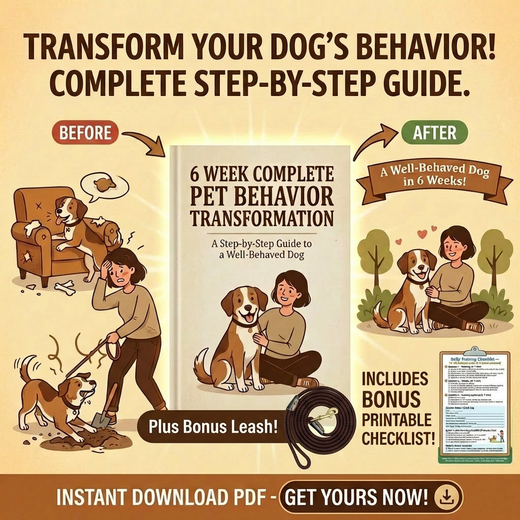 6 Week Complete Pet Behavior Transformation PDF + Bonus Checklist + Training Leash